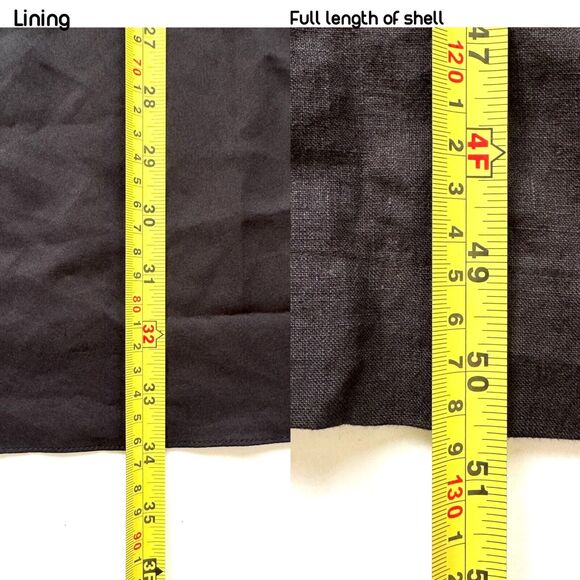 Jenni Kayne Women’s Black Midi Maxi Linen Dress Dropped Shoulder *Flaw - Picture 5 of 16